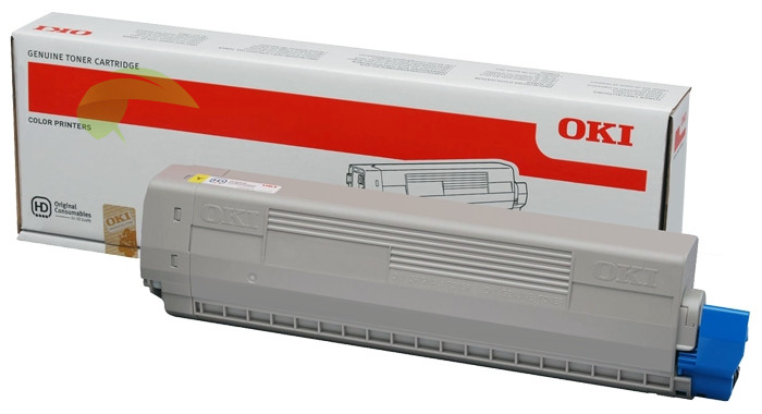 Toner OKI 44844505 originální žlutý, OKI C831/C841