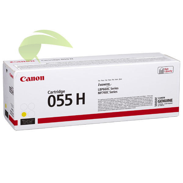 Toner Canon 055H žlutý 3017C002 originální, LBP663Cdw/LBP664Cx/MF742Cdw/MF744Cdw/MF746Cx