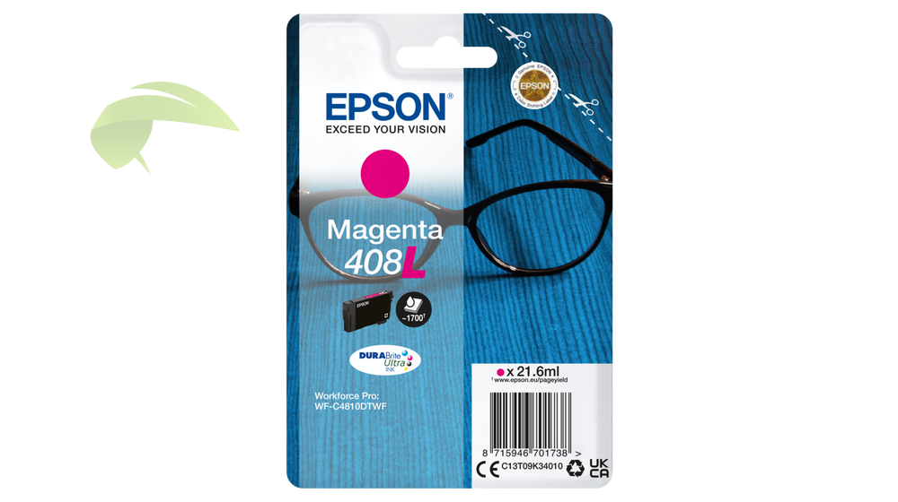 Epson 408L, C13T09K34010 originální magenta, WorkForce Pro WF-C4810