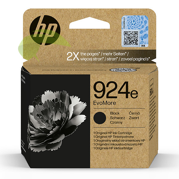 HP 4K0V0NE, HP 924e originální náplň černá, OfficeJet Pro 8122e/8124e/8132e/8134e/8135e