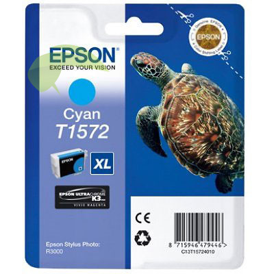 Epson T1572 originální, cyan